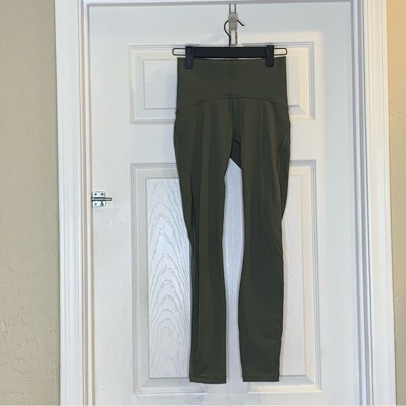 Lululemon Train Times 7/8 Pant (25" ) Dark Olive Size 2 - Picture 8 of 9
